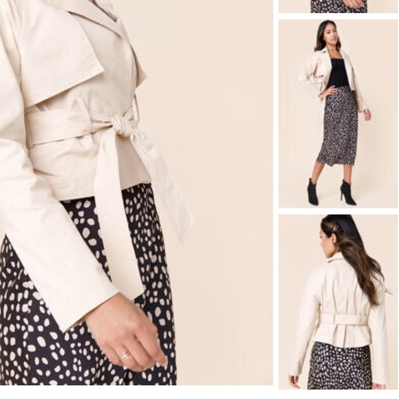NEW tgla Cropped Trench Coat/Jacket - Picture 8 of 8